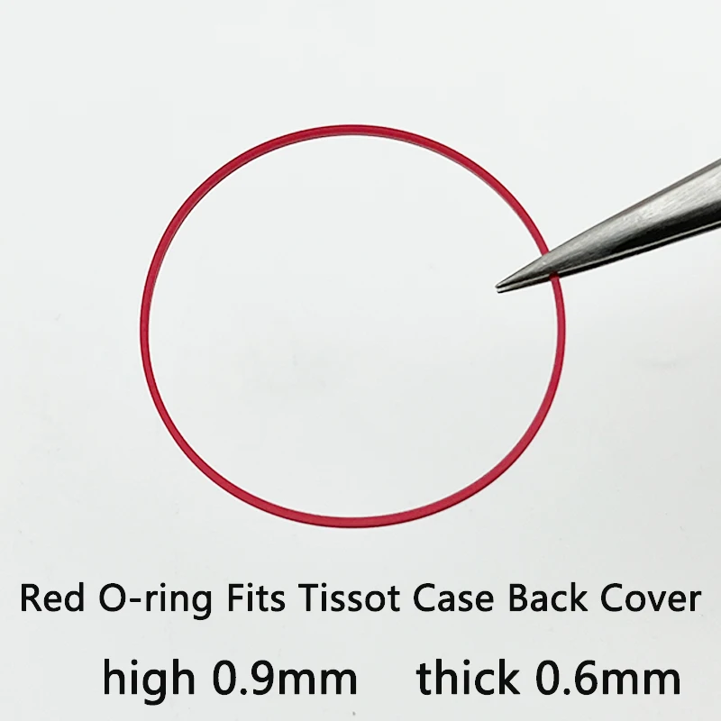 Set of Red Gasket O-Rings (25-40mm) for Watch Case Bottom Cover