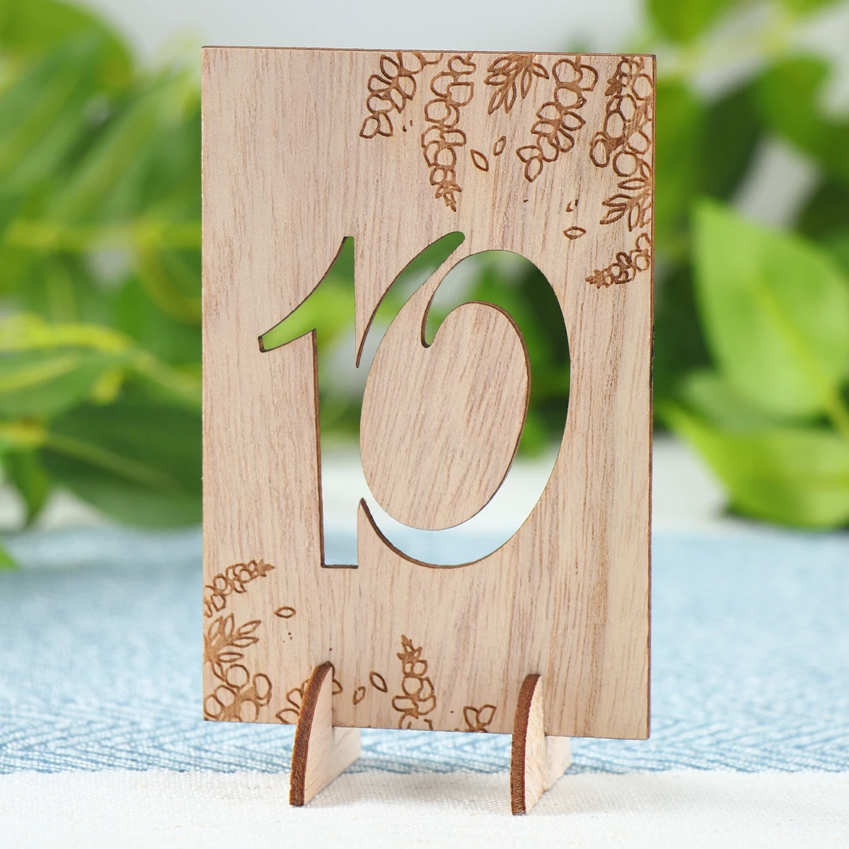 10Pcs Wedding Wooden Table Numbers 1-10 Wood Signs Rustic Party Decor Engagement Seat Sign Gift wooden wedding supplies