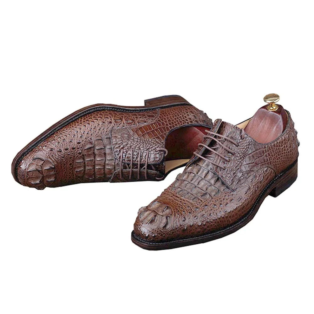 

KEXIMA ourui new true crocodile leather male business crocodile leather shoes crocodile skull manual Men shoes