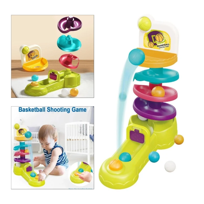 

Montessori Educational Balls Drop Toy for Toddlers Develop Fine Motor Skills and Cognitive Abilities with Swirling Tower