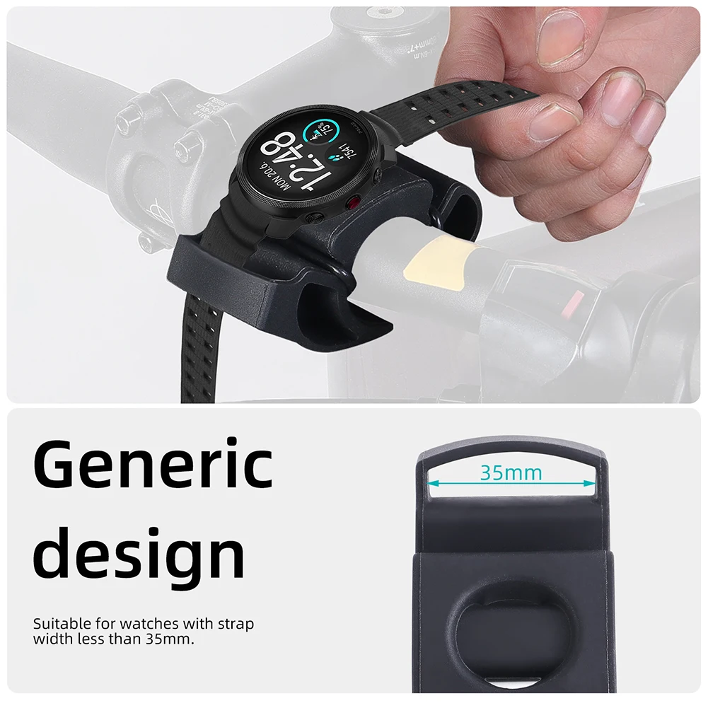 Bicycle Watch Mount Silicone Cycling Heart Rate Monitor Stand Riding Smart Watch Mount for TOMTOM/TICWATCH/SUUNTO Watch