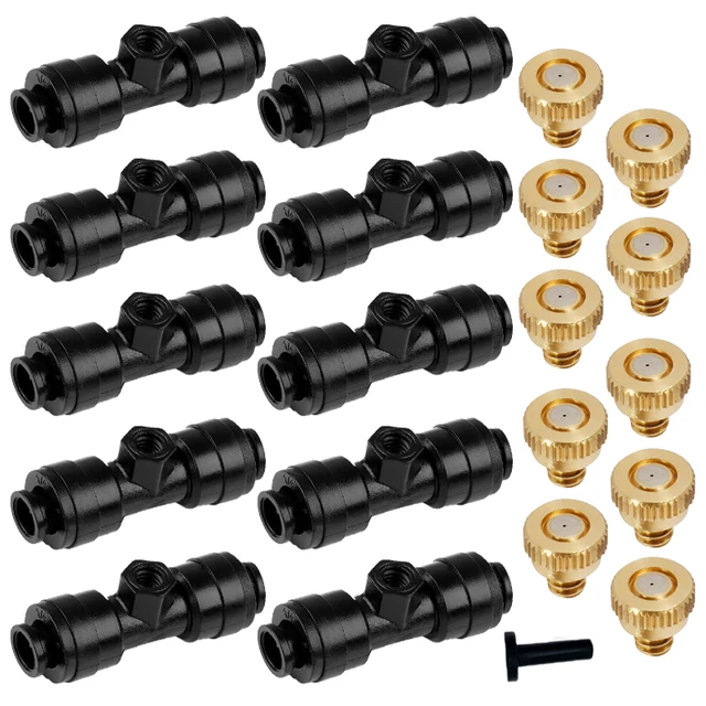 660072-ec1066.jpg 10 قطعة/الوحدة فوهات الضباب التغشية مع الوصول السريع المحملة موصل حديقة المناظر الطبيعية الري الرشاشات