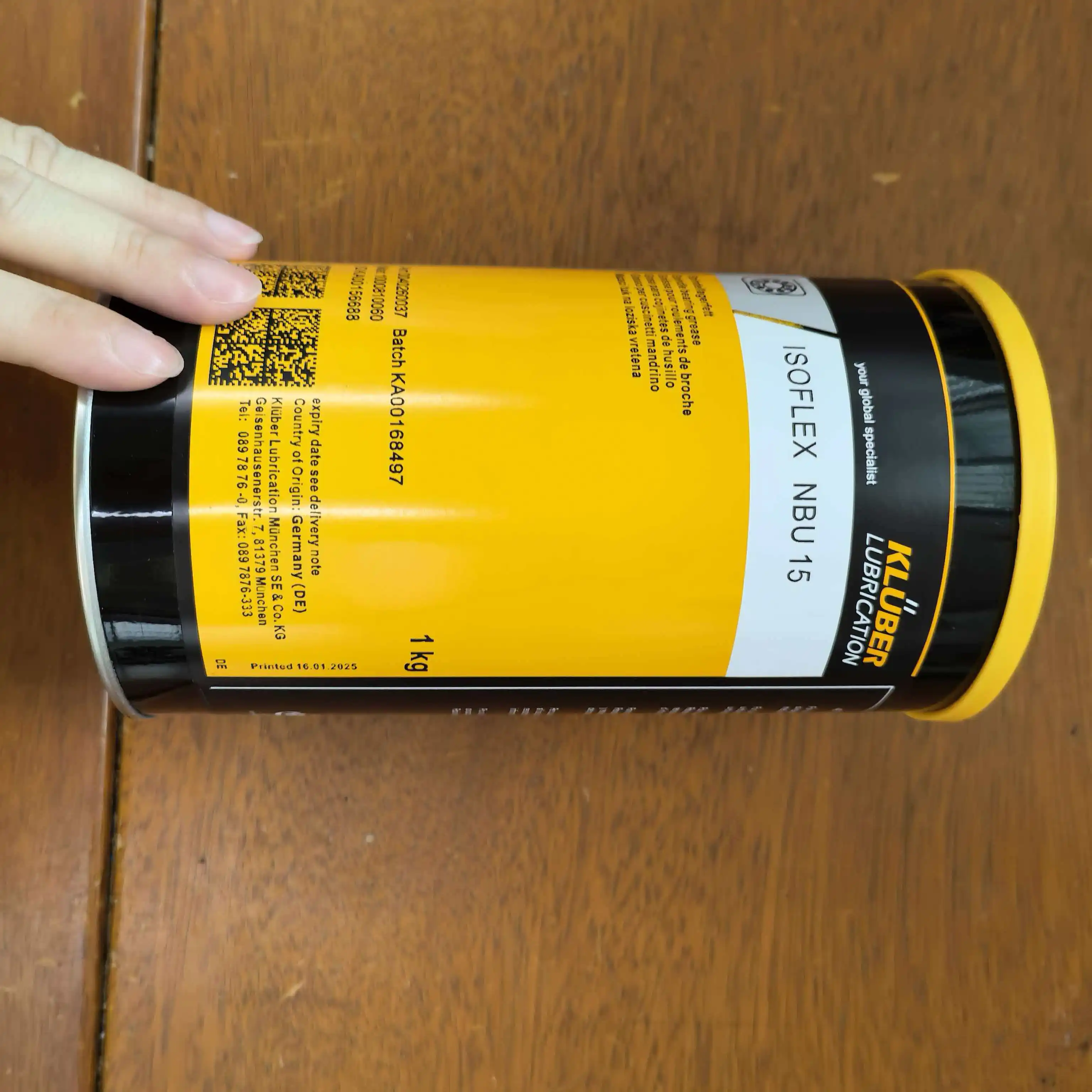 Graxa para Rolamentos KLUBER Lubricants NBU 15 NB52 1KG Industrial ISOFLEX NBU15 NB52 Original em Lata