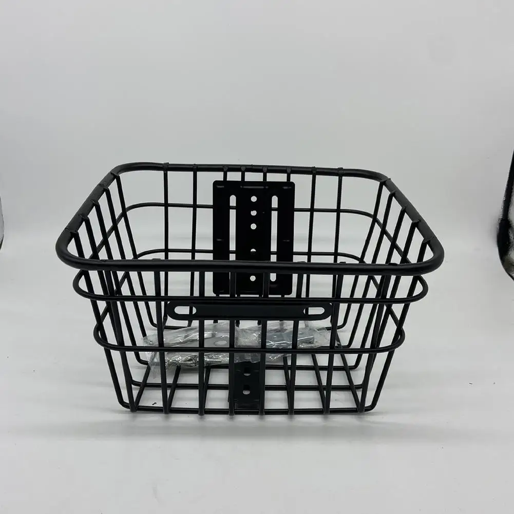Metal Bike Front Handlebar Basket Large Capacity Bicycle Pack Organizer