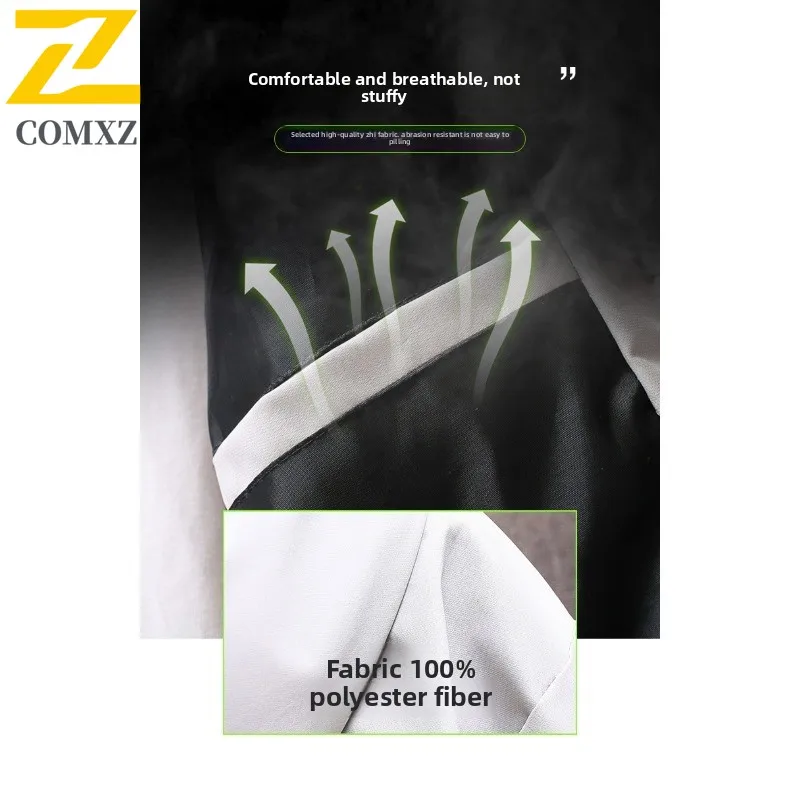 Men Korean Style Spring Fall Hooded Jacket Casual Embroidery Zipper Coat Loose Fit Streetwear Windbreaker Fashion Outdoor Sport