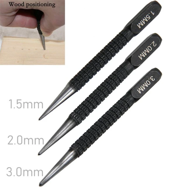 3PCS Non-Slip Center Punch Metal Wood Marking Drilling Tool Alloy Steel  General Automatic Punch For Wood Drilling Tools - AliExpress