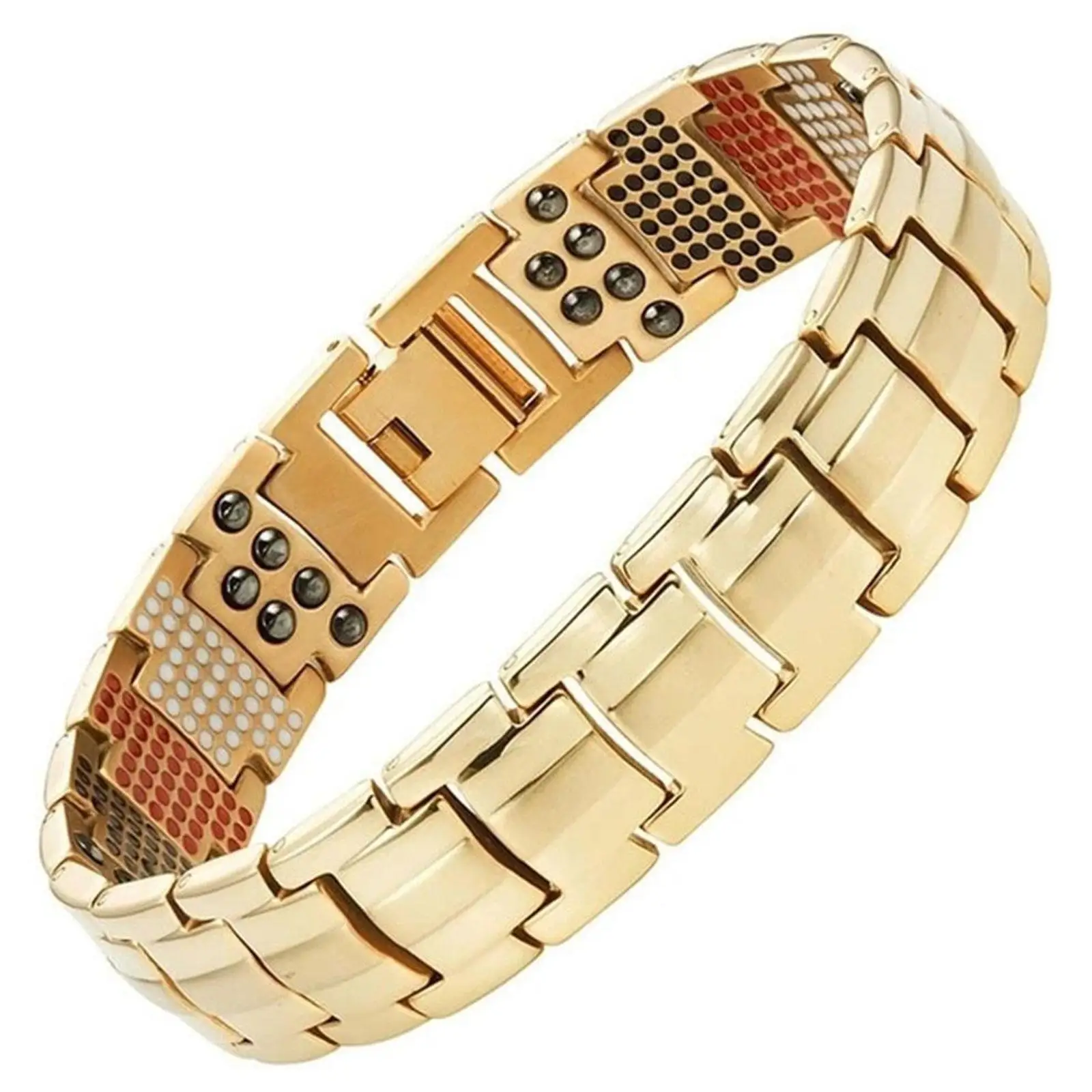 Bracelet Jewelry Men Women Magnetic Health Bracelet 6 Color Titanium Steel Power Therapy Magnets Negative Lons Germanium Bangles