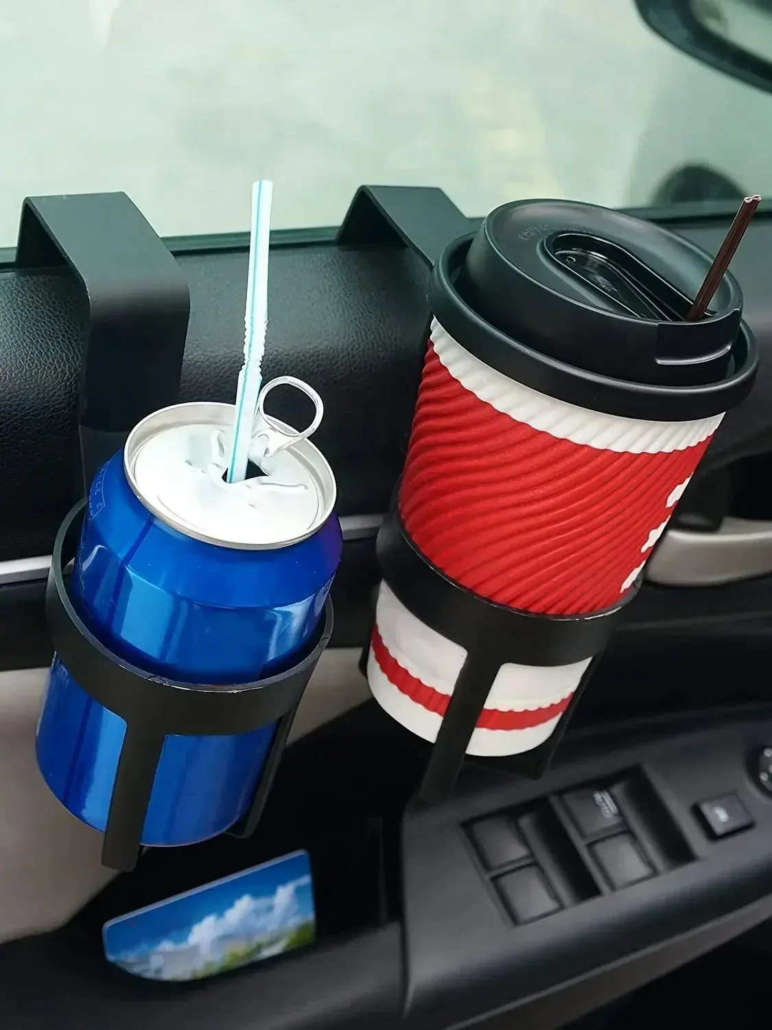 2pcs Double Deluxe Drinks Mug Car Holder Set Perfect Cup Holders for Vehicle