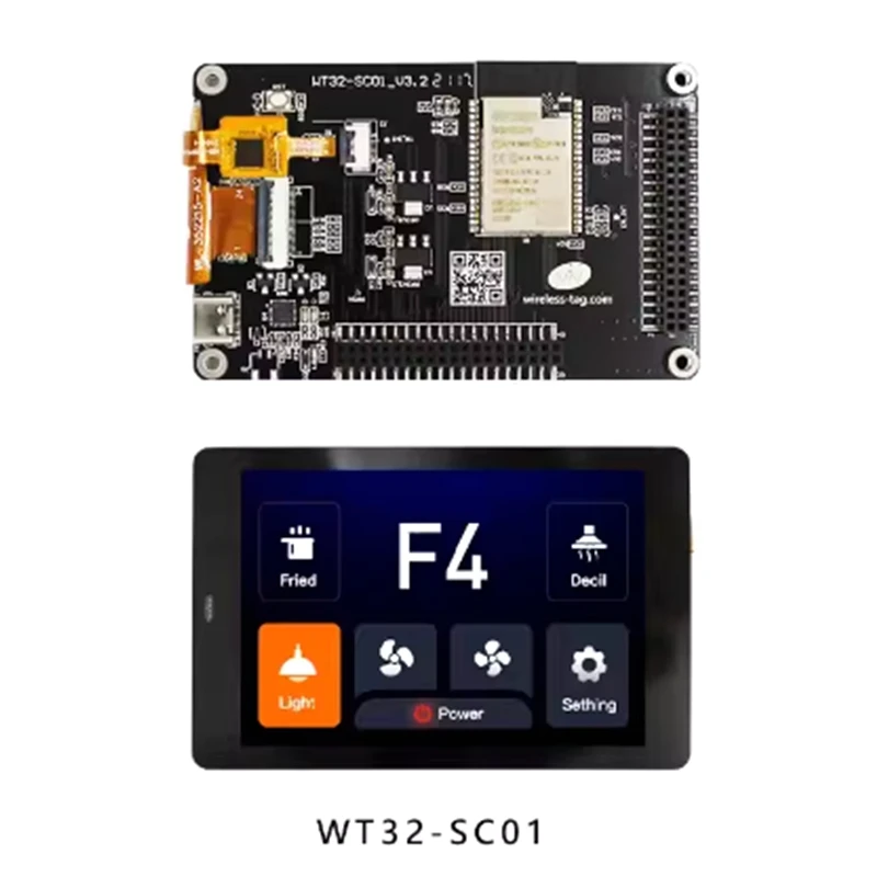 

ESP32 Development Board - WT32-SC01 With 3.5In 320X480 Capacitive Multi-Touch LCD Screen Built-In Bluetooth Wifi