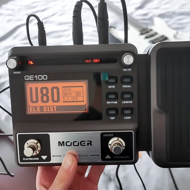 MOOER ギターペダル GE100 ポータブルマルチエフェクター ドラムマシン