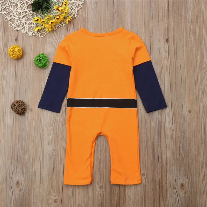 Baby Rompers Baby Jumpsuit Cotton Jumpsuit Baby Clothing Cotton Onesies 0-24months Baby Boy Romper Dragon Kungfu Long Sleeve Ball Goku One_piece Jumpsuit For Infant Boys And Girls