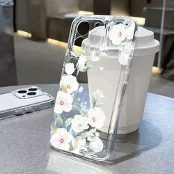 Pink Peach Blossom Shockproof Soft Silicone Clear Phone Case for RedmiNote 13 Pro 5G (T5605)