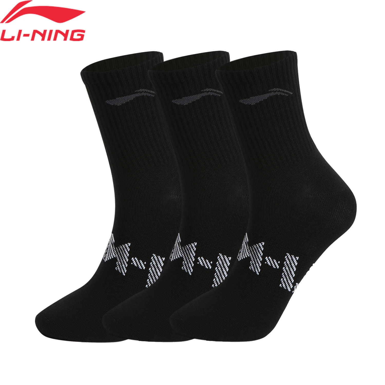 Sports Socks 3 Pairs Unisex 24-28cm Breathable