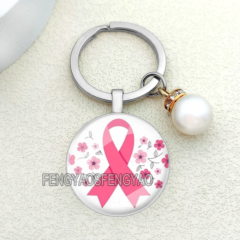 Portachiavi con nastro per il cancro al seno - Italia
