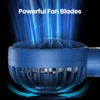 TOPK 2-Pack Handheld Mini Fan Portable USB Rechargeable Small Hand Held Fan & Base Personal Desk Fan Super Compact Cooling Fan 5
