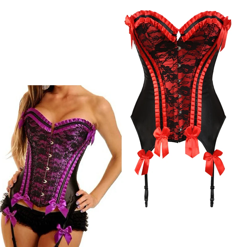 

Сексуальные корсеты бюстье Топ викторианская парчовая без бретелек корсет с цветочным принтом Готический винтажный корсет Overbust Plus корсет красный фиолетовый