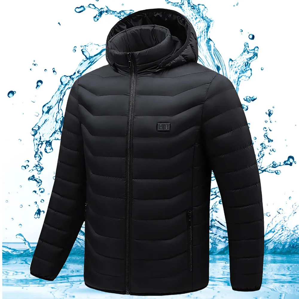 11 Areas Heated Jacket Winter Electric Men Women Jacket USB Heating Heated Vest Moto Thermal Coat S-8XL