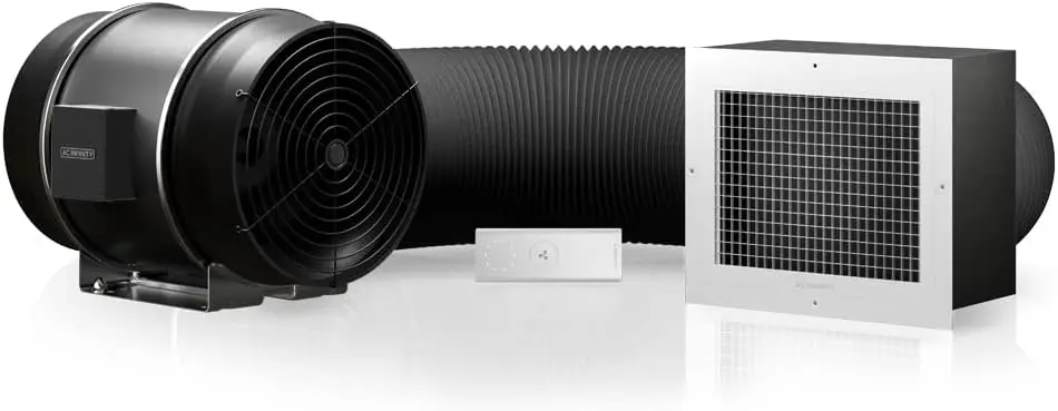 Whole House EC Fan S12 1600 CFM with Remote 10-Speed Wireless Fan Controller 12&rdquo; Ceiling Mount House Attic Vent Fan