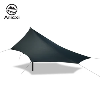 Aricxi 15d silicone nylon with dyneema ultra light weight tarp for outdoor camping hiking backpacking black or gray 2