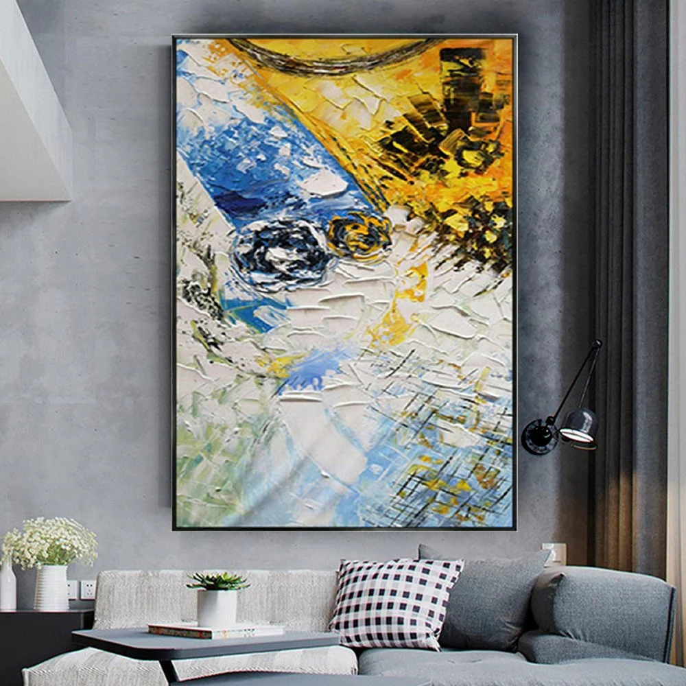 

100% Hand-Painted Oil Painting In The Living Room Modern Abstract Canvas Picture Indoor Accessories Mural Decor Home Esthetics