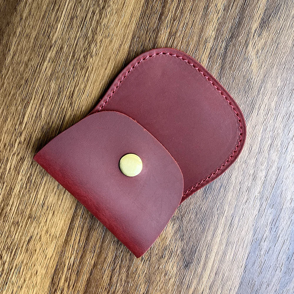 Handmade Men Coin Purse Cowhide Coin Card Purse Retro Change Wallet Mini Bag coin purse coin wallet