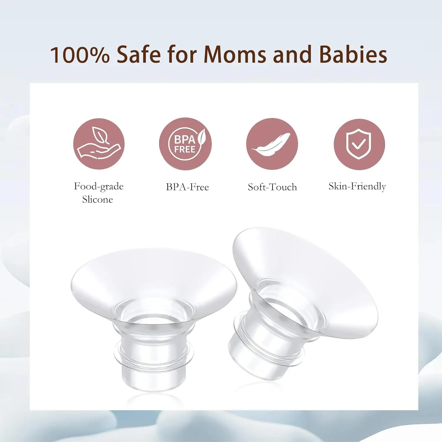 Flange Inserts 13/15/17/19/21mm,Compatible with S9/S10/S12 etc 24mm Wearable Breast Pump,Breast Pump Flange Insert 5