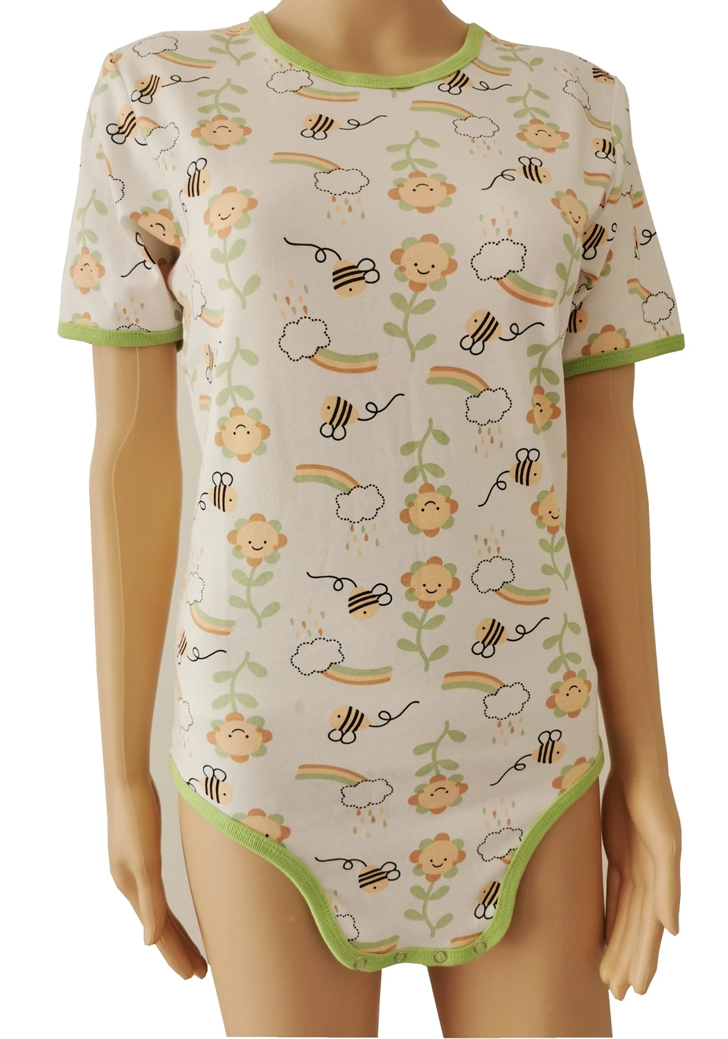 printed sun flowers bodysuit/adult onesie/adult baby romper/abdl clothes