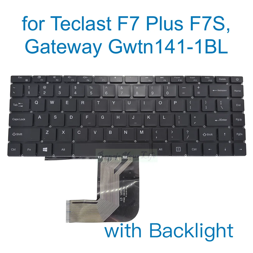 Teclado Retroiluminado para Teclast f7 Plus F7s Gwt141 Gwt1411bl Gwt141 Inglês Mb3181003 Yms0177