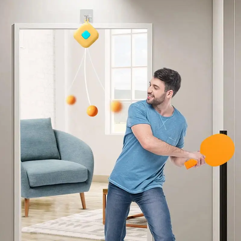 Table Tennis Training Tool Suspension Kids Door Pong Game Table Tennis Exerciser Square Trainer For Home School
