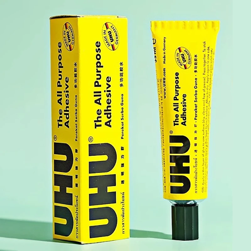 All Purpose Adhesive Glue UHU 35/60ML Transparent Clear Handmade Model Fabric Leather DIY