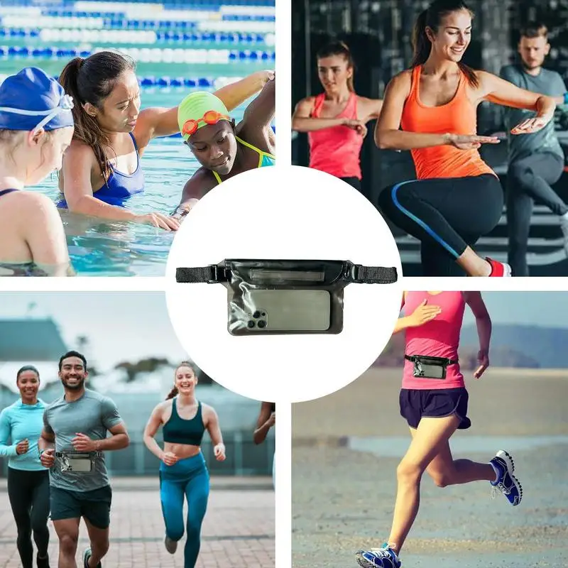 Waterproof Dry Bag Pouch For Phone Bag Adjustable Waist Strap Shoulder Bags Underwater Case For Beach Swimming Water Sports 3