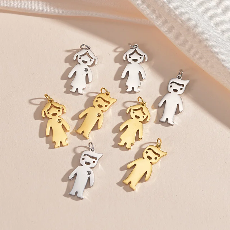 Stainless Steel Vovó Kid Pendant Grandmother Necklace Engrave Name Date Vovo Child Choker For Grandma Mother\'s Day Women Gift