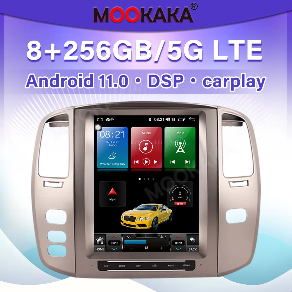 

Android 11 Car Radio Automotivo For Lexus LX470 2002-2007 Dvd Player Auto GPS Navigation Tesla Screen Player Head Unit