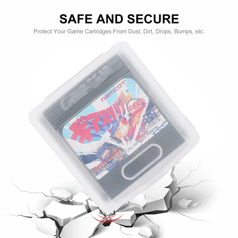 10 個シングルゲームカードカートリッジ収納ディスプレイボックスセガ