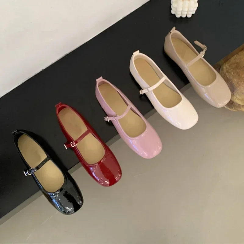 Spring Summer Mary Jane Shoes Women Soft Sole Casual Outdoor Dress Ballet Shoe Round Toe Shallow Flats Zapatos De Mujer 2025