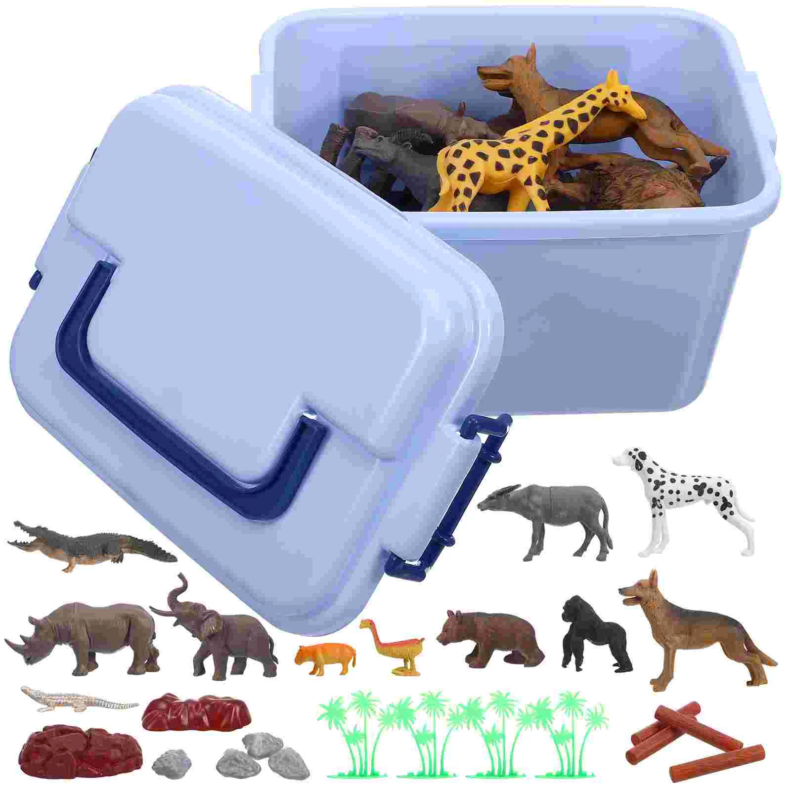 

1 Set of 58PCS Plastic Animals Toys Simulation Forest Zoo Model Toys Kids Toys