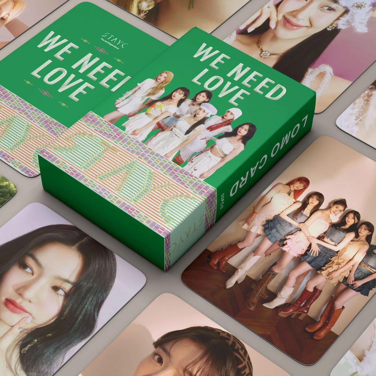 

Новый фотоальбом Kpop Stayc 55 шт./компл., нам нужны карты Love Lomo