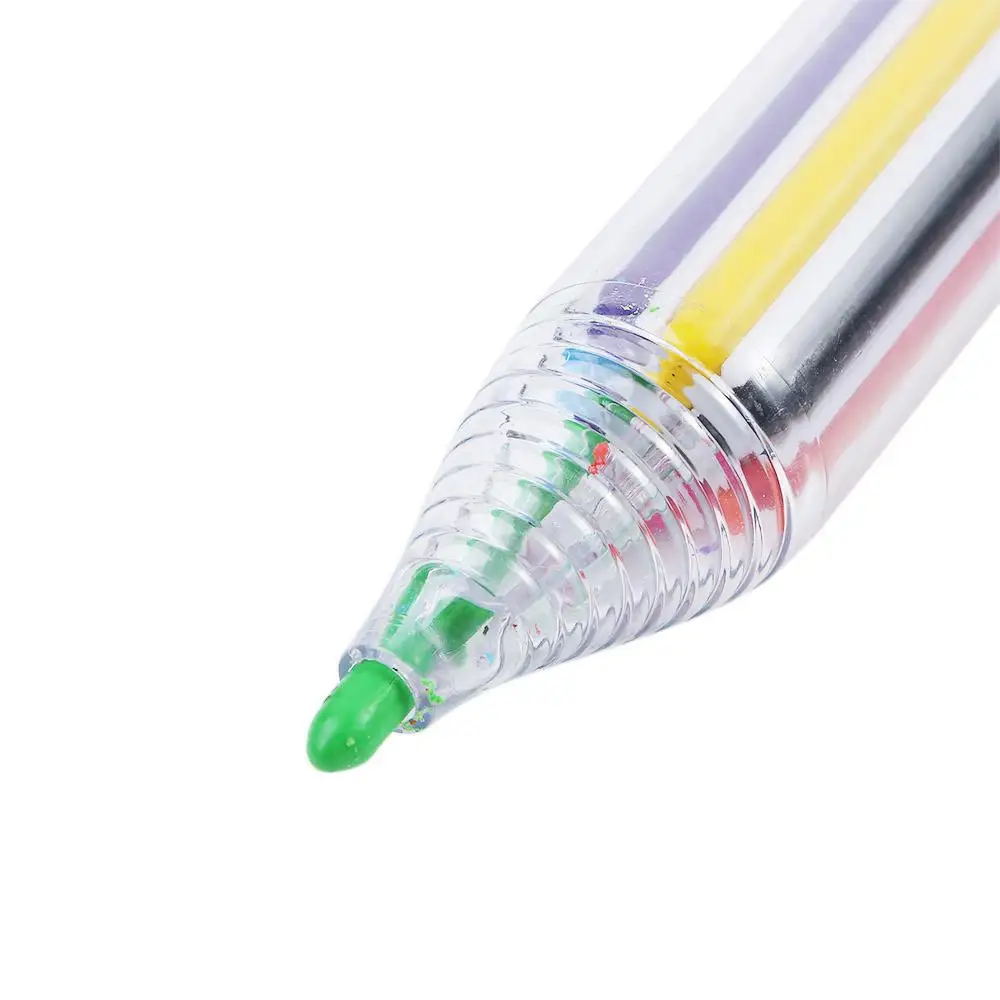 8 In 1 Multicolor Crayons Creative Push Style DIY Replaceable Oil Pastel Colored Pencil for Kids Graffiti Painting Tools
