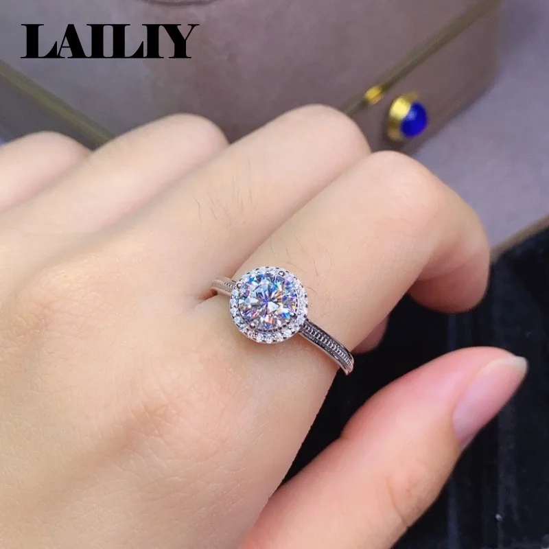 LAILIY 라운드 풀 다이아몬드 여덟 하트 여덟 화살표 조절 가능한 반지 여성 패션 주얼리