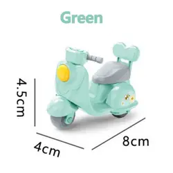 Vibrant Berry Pull - Back Motorcycle Toy for Girls - Dollhouse Miniature Playset Gift (Green)