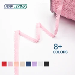 NINE LOOMS Picot Loop Decorative Lace Trim Elastics 3/8
