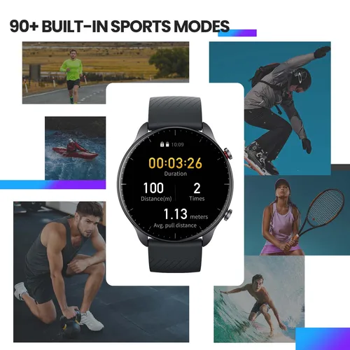 Amazfit GTR 2 스마트워치, 알렉사 내장, 곡선형 베젤리스 디자인, 매우 긴 배터리 수명, 신제품 4
