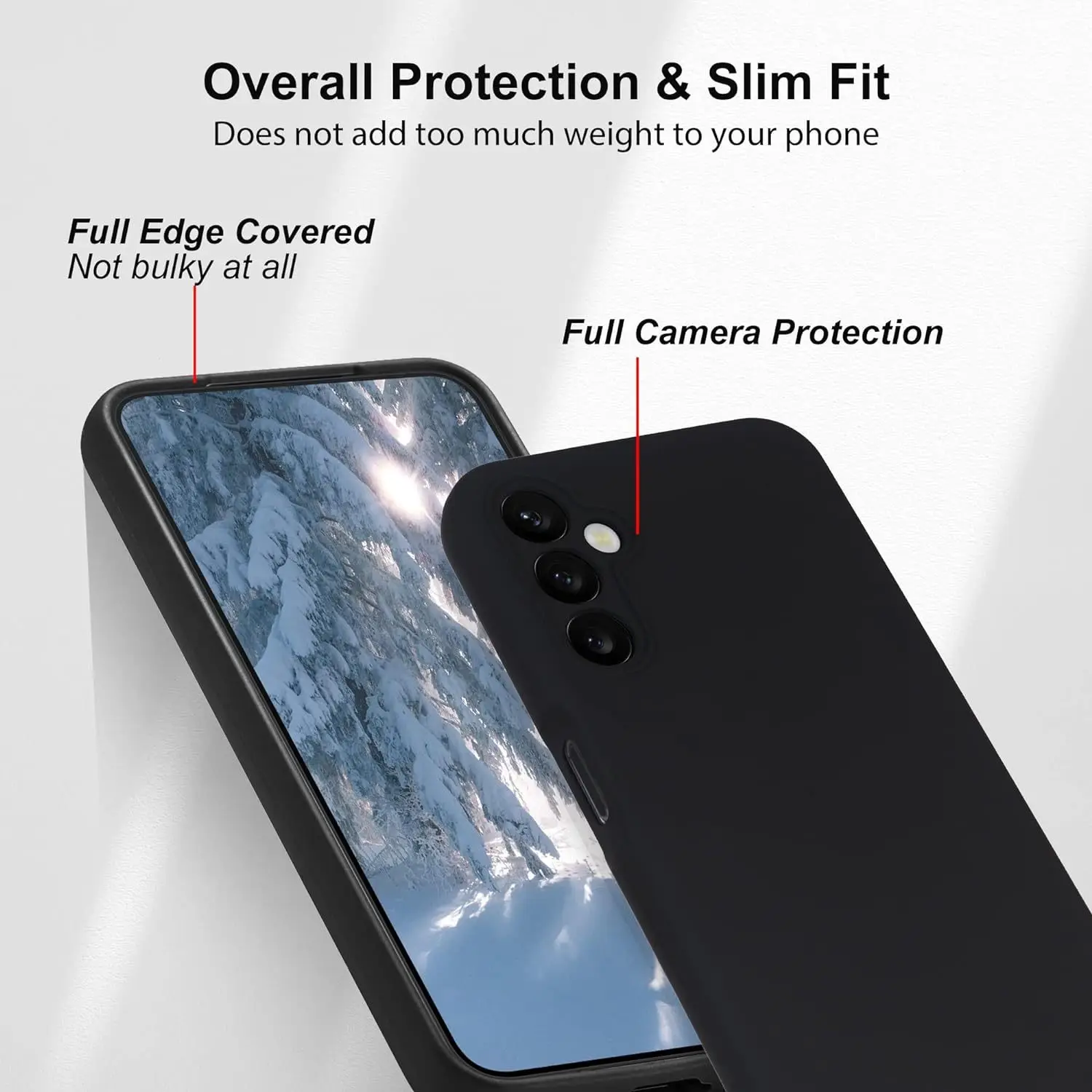 Noble Fashion Shockproof Liquid Silicone Phone Case - Solid Colour Design