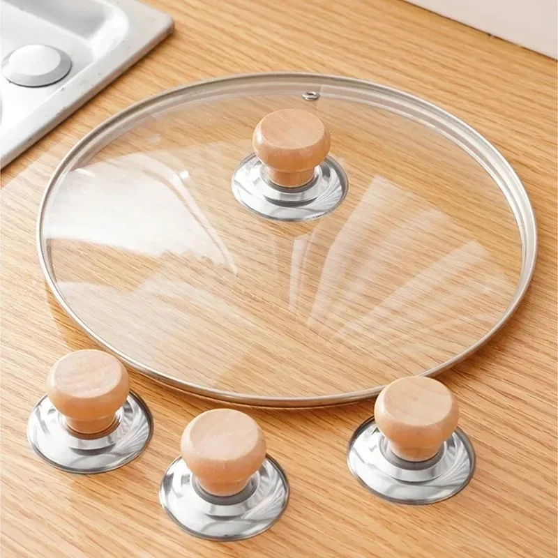 Universal Heat-Resistant Wooden Knob Caps