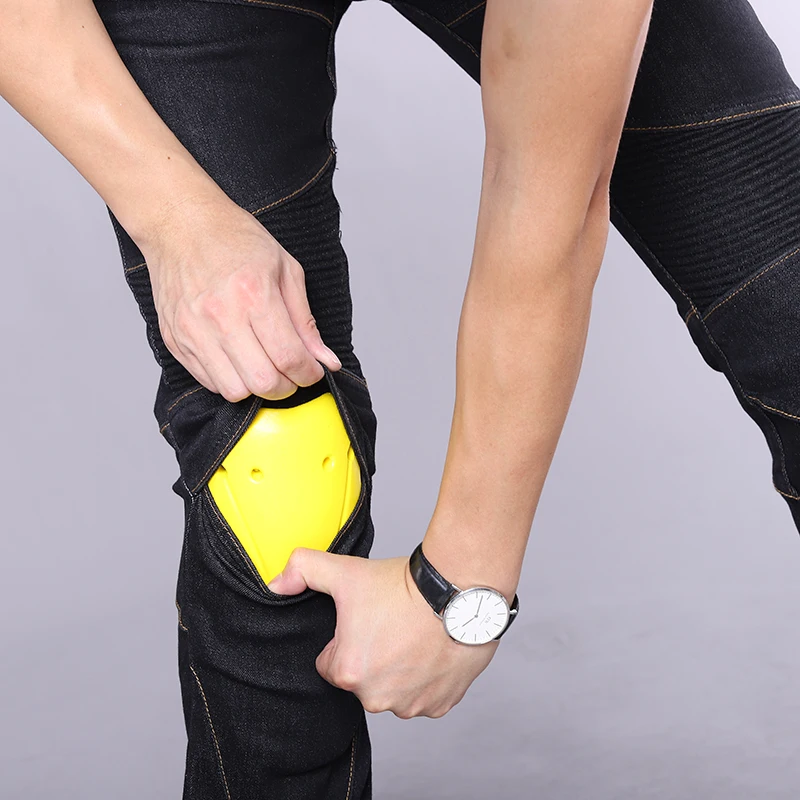 Motorcycle Pants Jeans Riding Protective Equipment Knee Pad Crotch Protection Set Rider Fall Prevention Off Road Outdoor Mo