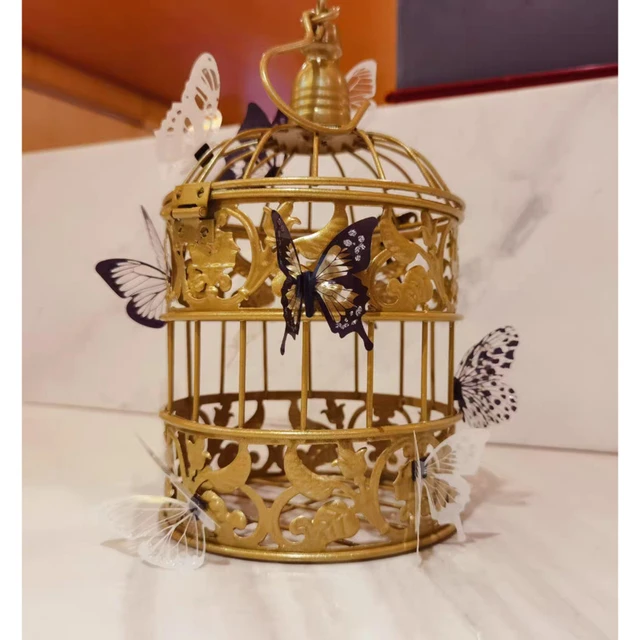 Gold Lantern Wedding Decoration  Hanging Bird Cage Decoration - Bird  Decoration - Aliexpress