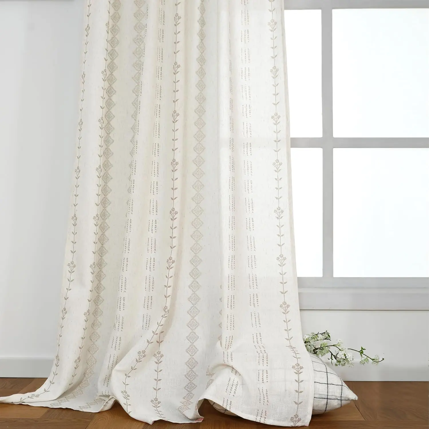 Vintage Floral Cotton Curtain 5