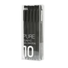 Kaco Pure Refillable Retractable Gel Pen Black Ink 0.5mm Medium Pen Tip 10 Pack Casual Quick-Drying Aesthetic Note Pen Office Su 1