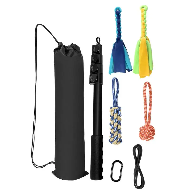 

Flirt Pole For Dogs Interactive Dog Toy Pet Wand Dog Pole Toy Dog Teaser Wand Retractable Flirt Stick Dog Agility Equipment For