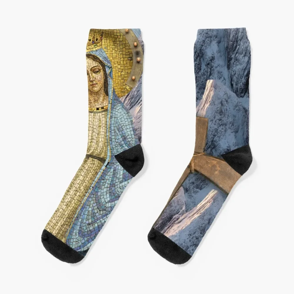 Mary The Mother Of Christ | Christianity Socks Thermal man winter moving stockings winter gifts Boy Socks Women's dwight socks halloween thermal man winter stockings shoes man socks women s